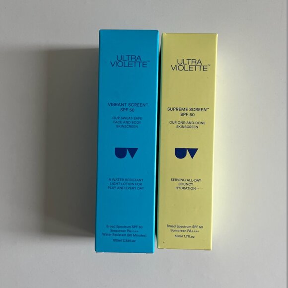 NIB Ultra Violette Sunscreen 2pc Vibrant Screen + Supreme Screen Full Size - Picture 1 of 5